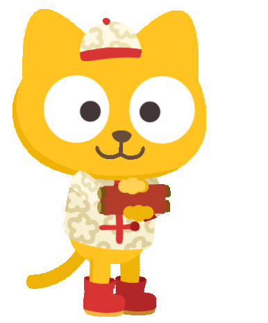 Happy New Year Cat Sticker by Studycat