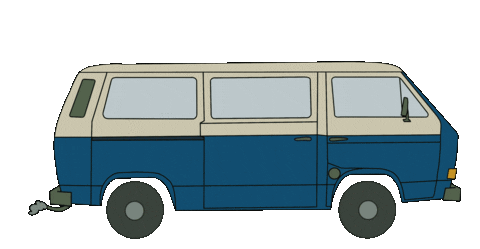 Volkswagen Bulli Sticker by GurkewillReisen