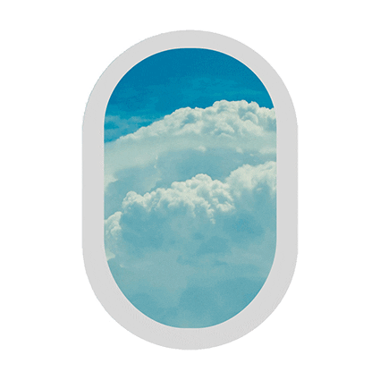 azafatahipoxica travel fly flight window Sticker