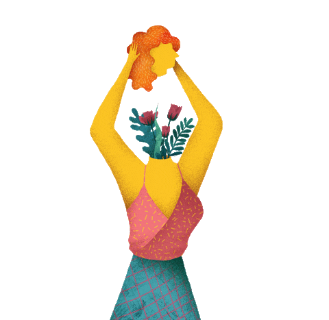 girl illustration Sticker by David van der Veen