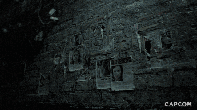 Posters Missing GIF by CAPCOM