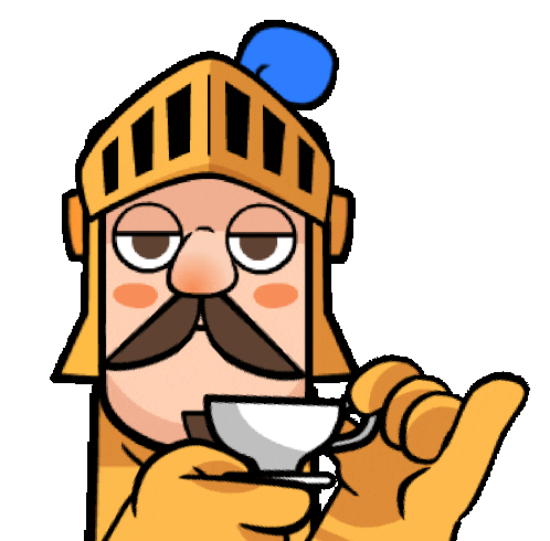 Clash Royale Drinking Tea Sticker