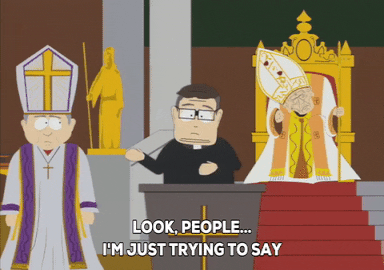 pope bishop GIF by South Park 