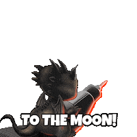 To The Moon Space Sticker by puffdrgn