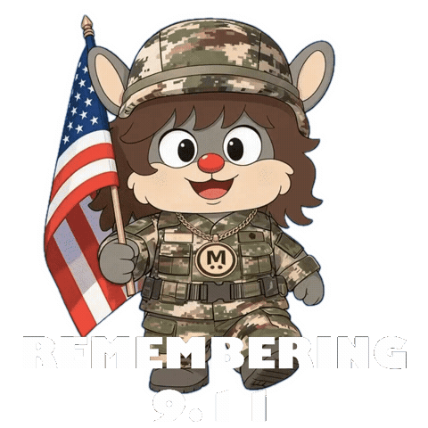 Remembering 911 American Flag Sticker