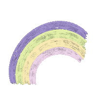 fihve happy pink rainbow green Sticker