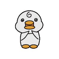 eesujinn duck 오리 동물 반짝반짝 Sticker