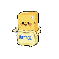 Butter Melting Sticker by eggutarto
