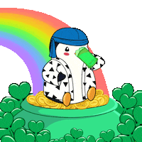 Beer Cheers Sticker by Pudgy Penguins