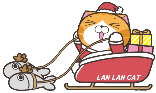 Cat Christmas Sticker by MochiDad