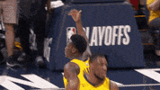 indiana pacers celebration GIF by NBA