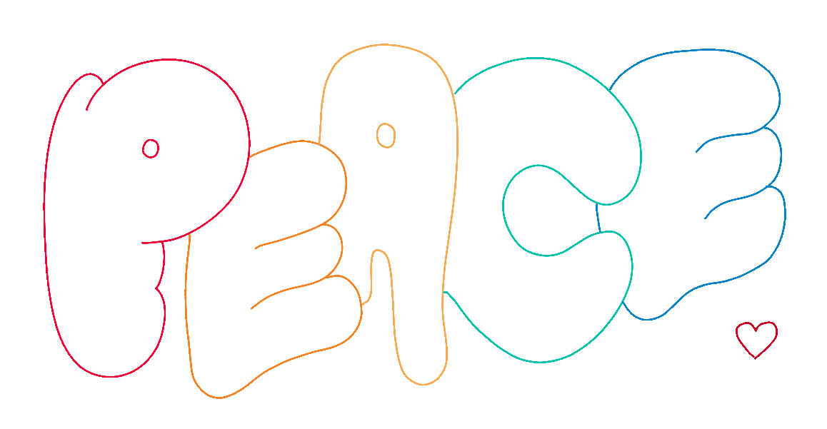 Heart Peace Sticker by Christian Love