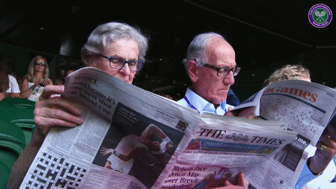 couple reading GIF by Wimbledon