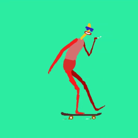 danielsake giphygifmaker animation cartoon skate GIF