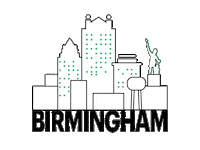 fleetio alabama skyline birmingham bhm Sticker