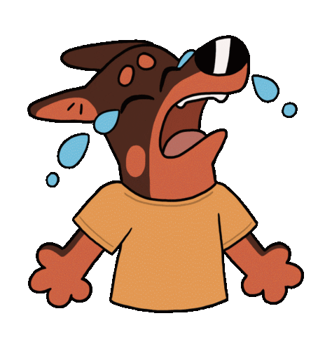 Ssabinak giphyupload dog sad crying Sticker