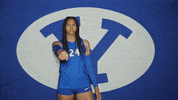 Volleyball Mic Drop GIF by BYU Cougars