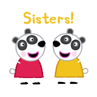sisters pandatwins Sticker by Peppa Pig