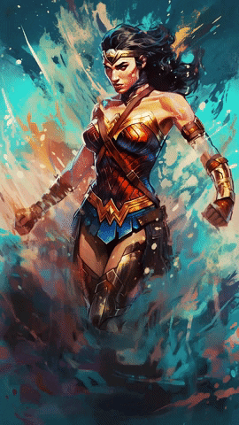 Wonder Woman Art GIF