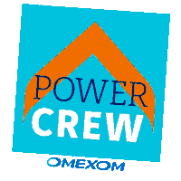 omexom blue team power orange Sticker