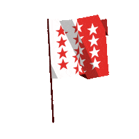 valaiswallis flag drapeau fahne valais Sticker