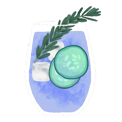 Gin Tonic Cocktail Sticker
