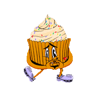 BakedGoodzTV love heart like cupcake Sticker