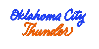 Oklahoma City Thunder Nba Sticker by pensandnibs