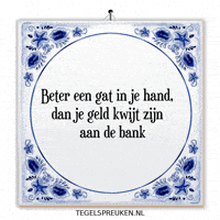 Hand Bank GIF by Tegelspreuken.nl