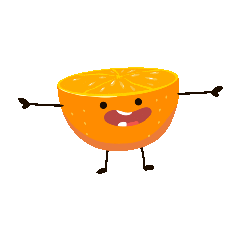 Happy Orange Juice Sticker by CARESO