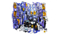 Art Christmas Sticker