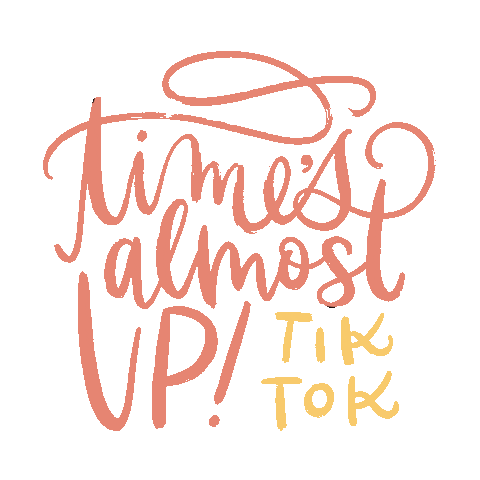 Calligraphy Timesup Sticker by Hoopla! Letters