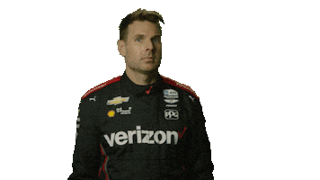 Will Power Shrug Sticker by INDYCAR
