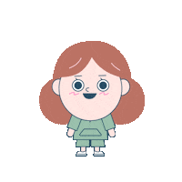 dj_dajeong happy girl jump character Sticker