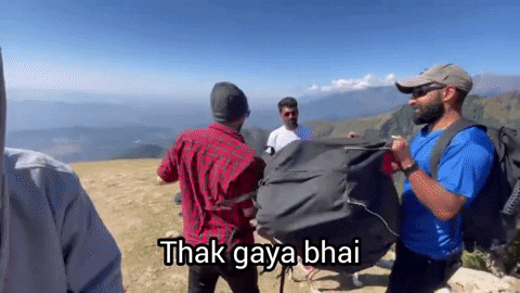 Tired Mountain GIF by Digital Pratik