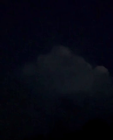 Lightning Lights Up Clouds in Indiana Night Sky