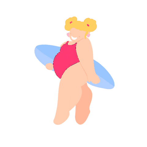 plus-size beach Sticker by Fattiesandfeelings