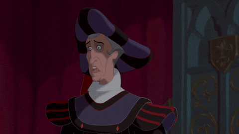 Disney’s Judge Frollo looking shocked with the caption “Witchcraft!” – illustrating how SOMOS helps freelancers and social impact leaders turn skills into clear, valuable offers that feel almost like magic.