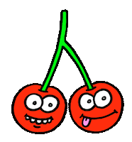 Fruit Cherry Sticker by Russell Taysom