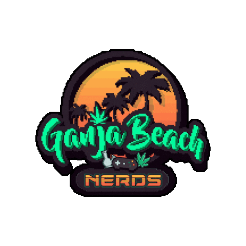 GanjaBeachMedia giphygifmaker gaming weed gamer Sticker