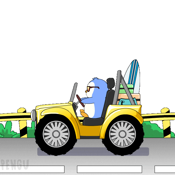 Driving New York Sticker by Pudgy Penguins