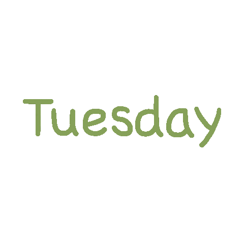 krystyanadesigns tuesday days of the week day of the week Sticker