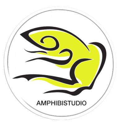 Amphibi_Studio logo sticker stickers shiny Sticker
