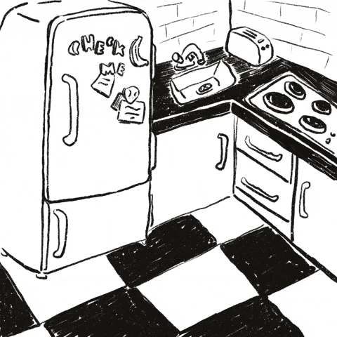 RealPersonGifs hungry kitchen error handdrawn GIF