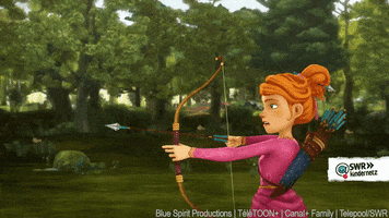 Bow And Arrow Animation GIF by SWR Kindernetz