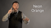 sign language neon orange GIF by Sign with Robert