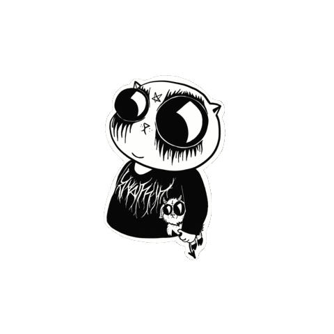 sarawired giphyupload cat metal satan Sticker