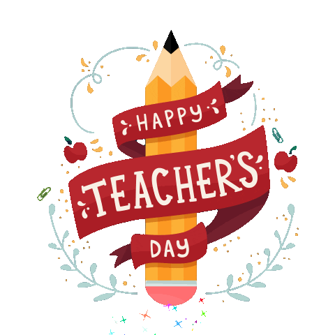 Teachers Day School Sticker by techshida