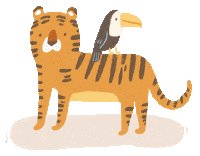 Bird Tiger Sticker by Miss NoProblem
