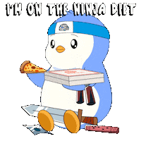 Hungry Pizza Sticker by Pudgy Penguins